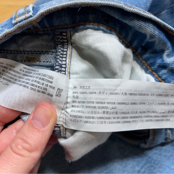 Abercrombie & Fitch Curve Love The Loose High Rise Light Blue 8 Tall Long - Picture 5 of 11